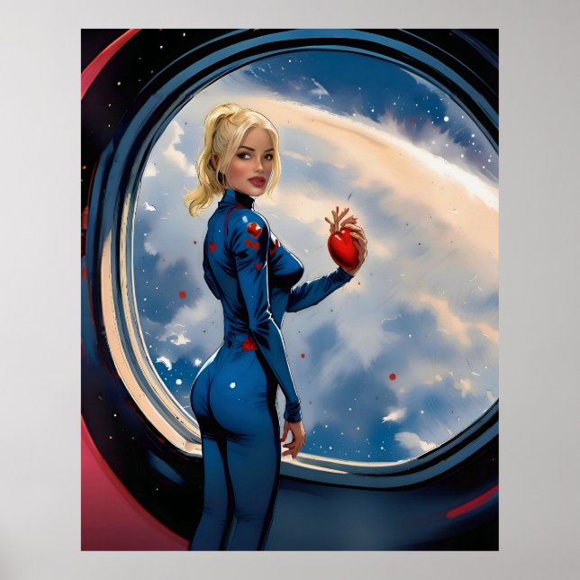 Poster "Amour, à la lune et retour" (Devant)