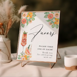 Poster Amour au premier Spritz Favors de cocktail lumineu