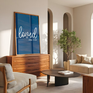 Poster Amour bleu marine Citation de foi minimaliste