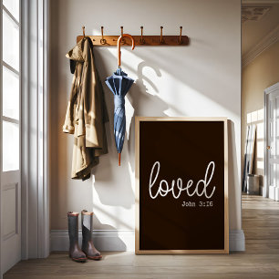 Poster Amour Brun de Ferme Citation de foi minimaliste