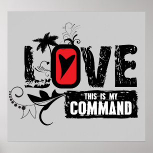 Poster Amour - C'est mon commandement (Jean 15:12)