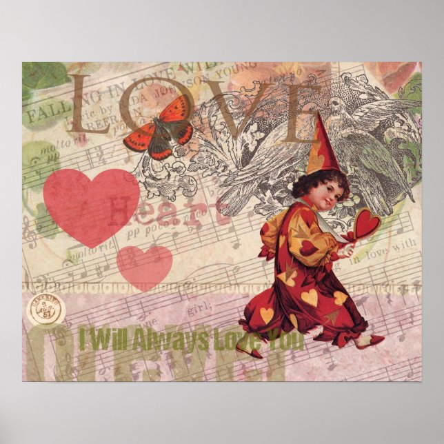 Poster Amour Coeur coeur amour amour amour amour Valentin (Devant)