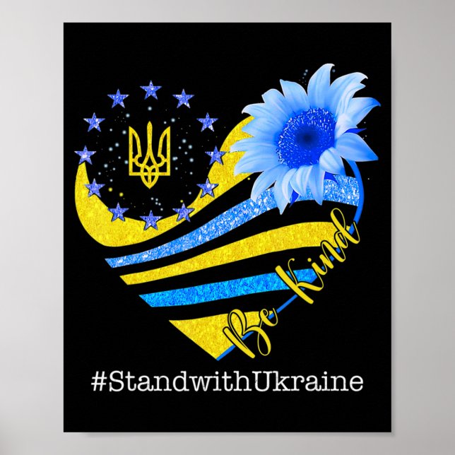 Poster Amour Coeur Ukraine Soyez Stable Avec Ukraine Ukra (Devant)