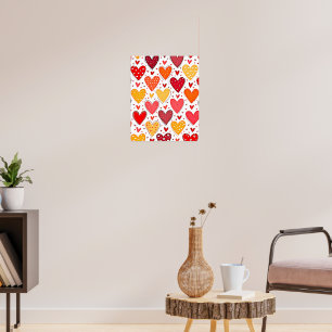 Poster Amour Coloré Design Motif