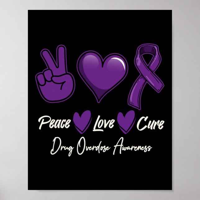 Poster Amour Cure Purple Conscience de l'overdose (Devant)