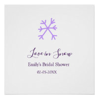 Amour dans la neige douche de mariée paillettes fl