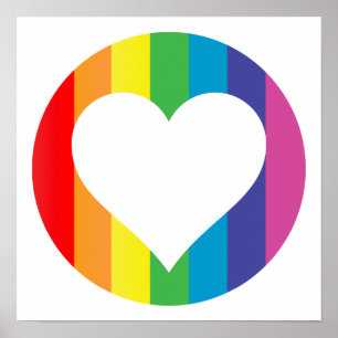 Poster amour d'arc-en-ciel