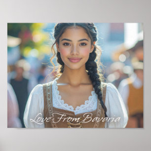 Poster AMOUR DE BAVIÈRE - Belle Fille Bavaroise
