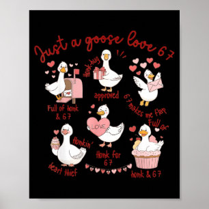 Poster Amour de canard 67 Oie Saint-Valentin Amant Drôle 
