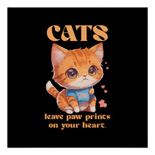 Poster amour de chat mignon