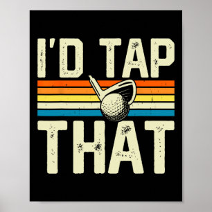 Poster Amour de golf vintage, j'irais bien y taper 