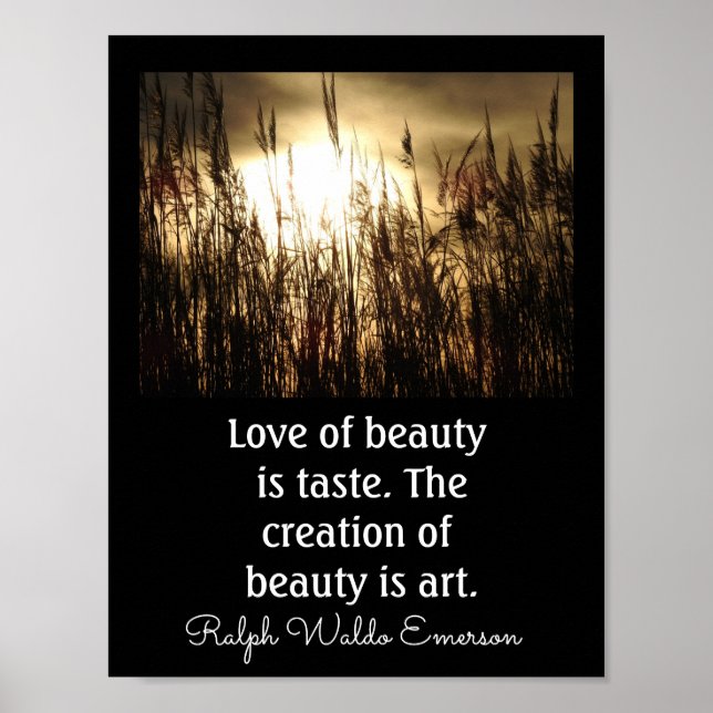 Poster Amour De La Beauté - Citation Emerson — Imprimer L (Devant)