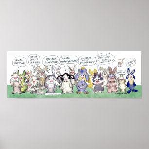 Poster Amour de lapin aux jeux de mots illimités - Ressen