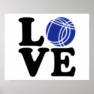 Poster Amour de petanque de Boule