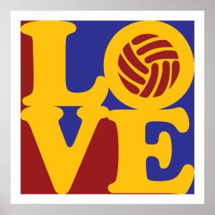 Poster Amour de volleyball