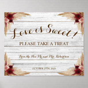 Poster Amour des Pampas, Douce Fête de Mariage Cérémonie 