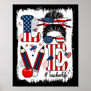 Poster Amour drôle de la vie d'enseignant Bun méssy Drape