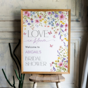 Poster Amour en Fleur Butterfly Bridal Bienvenue 18x24