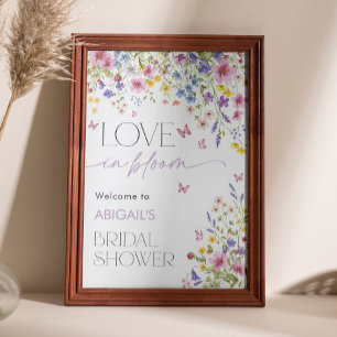 Poster Amour en Fleur Butterfly Bridal Welcome 24x36