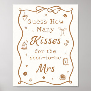 Poster Amour en Infusion Baby Shower Devinez combien de B