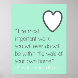 Poster Amour et citation à la maison d'inspiration