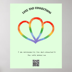 Poster Amour et connexion Affirmation positive