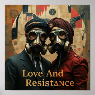 Poster AMOUR ET RÉSISTANCE Graphique Américain Pendjabi