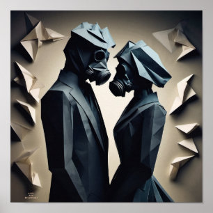 Poster AMOUR ET RÉSISTANCE Origami