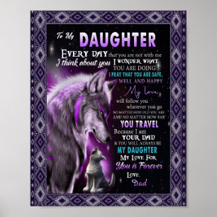 Poster Amour Fille   Lettre À Ma Fille Aimez Pour Vous