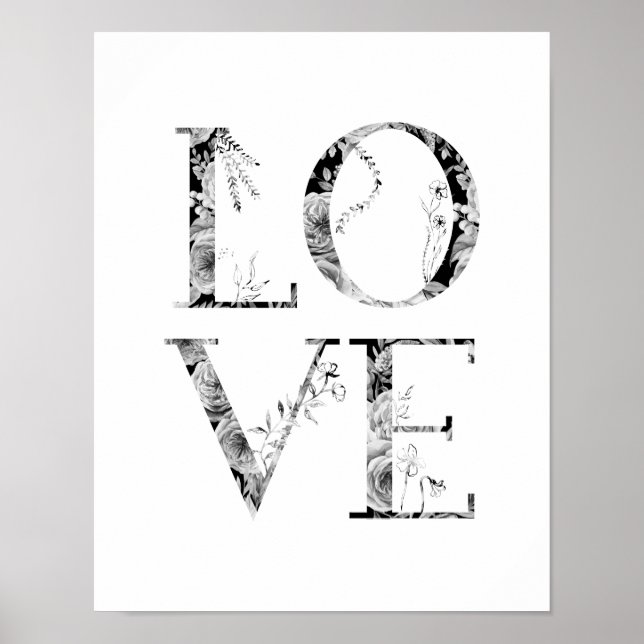 Poster Amour floral (Devant)