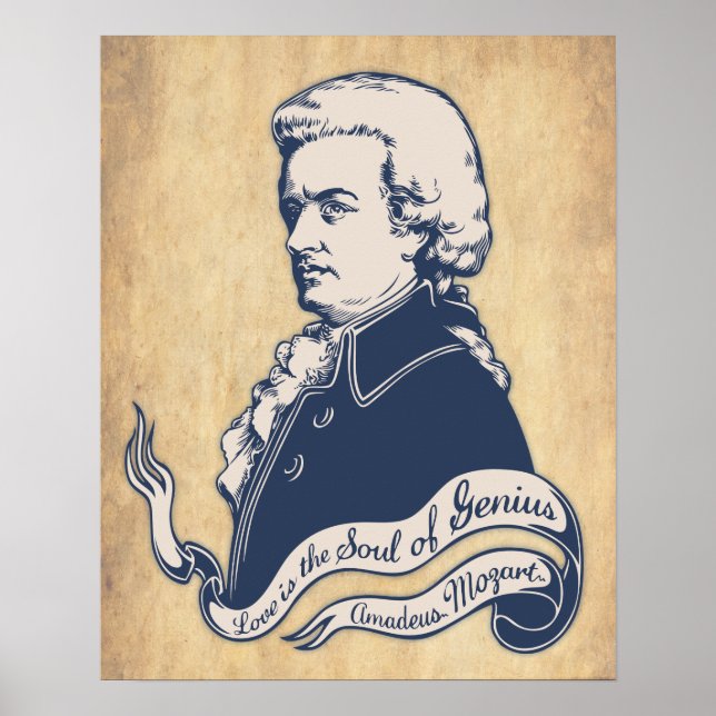 Poster Amour = Génie -Mozart (Devant)