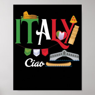 Poster Amour Italie et tout Culture italienne Souvenir