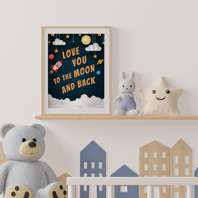 Poster Amour jusqu'à la lune et retour (Créateur téléchargé)