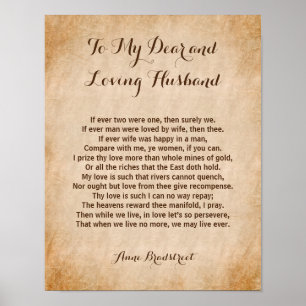 Poster Amour Mari Classique Amour Poème