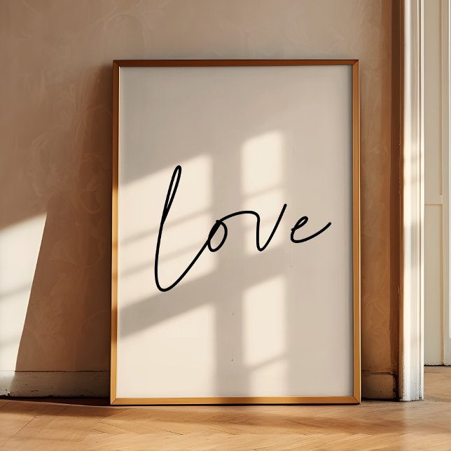 Poster Amour minimaliste (Créateur téléchargé)