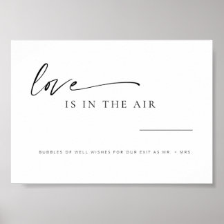 Poster Amour minimaliste moderne dans le Mariage d'air P