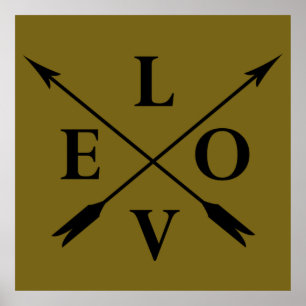Poster amour monogrammé