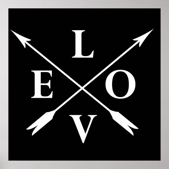 Poster amour monogrammé (Devant)