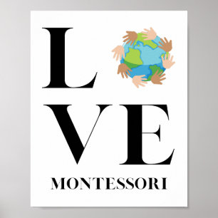 Poster Amour   Montessori   Mains Dans Le Monde
