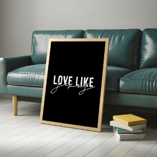 Poster Amour noir comme Jésus chrétien 