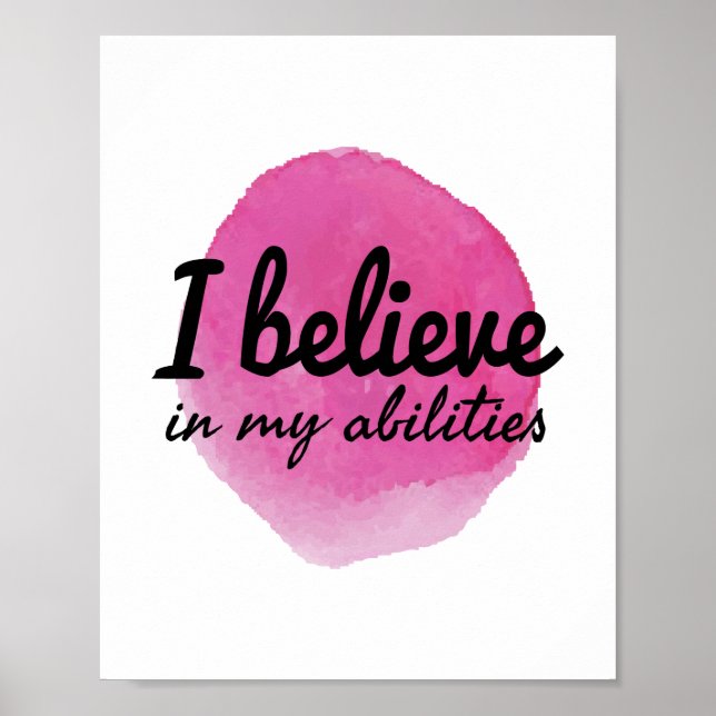 Poster amour personnel mots d'inspiration pour l'acceptat (Devant)