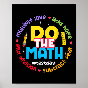 Poster Amour positif Espoir Peur Faites le calcul Test Jo