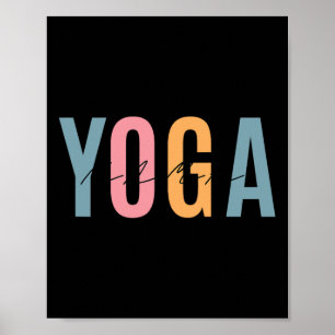 Poster Amour pour le yoga. Être une maman yoga