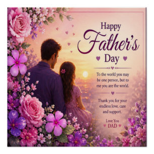 POSTER AMOUR POUR PAPA DE SES FILLES