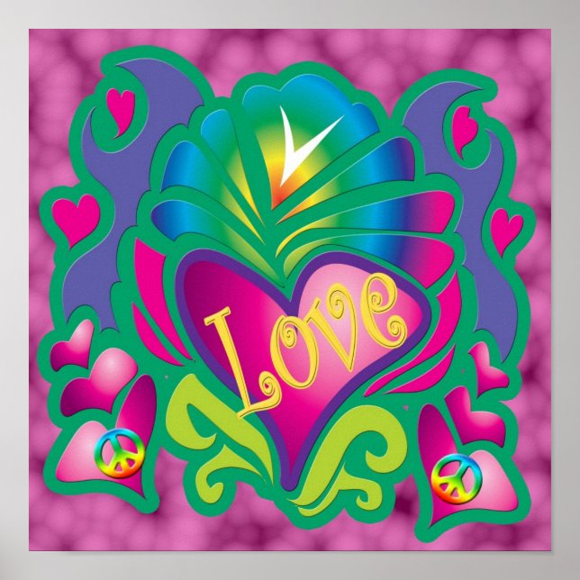 Poster Amour psychédélique (Devant)