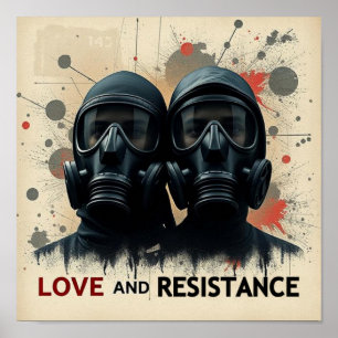 Poster AMOUR & RÉSISTANCE Graphique Moderne 2