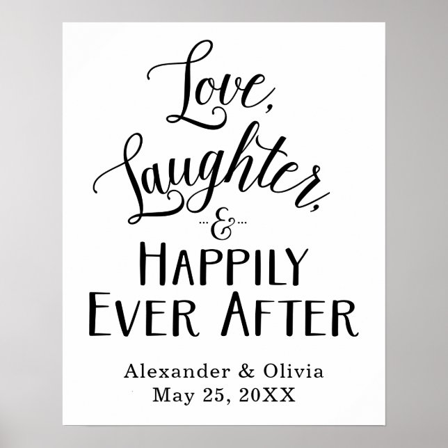 Poster Amour, Rire et Heureux pour Toujours (Devant)