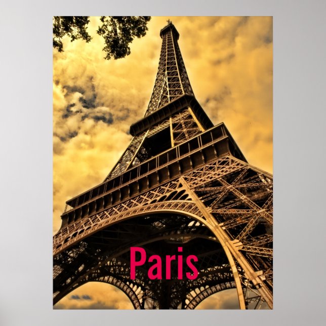 Poster Amour & Romance Ville de Paris Tour Eiffel France (Devant)