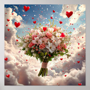 Poster Amour Romantique Élégant Décor de Cadeau de Mariag