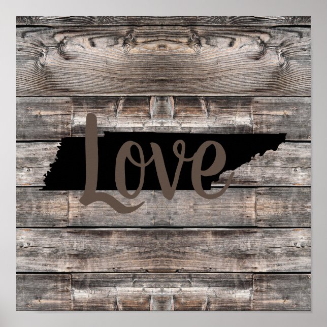 Poster amour rustique TENNESSEE | (Devant)